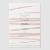 Moderne Blush Roze Lijnen Abstracte Kunst Bruiloft Vellum Uitnodigingen (Voorkant)