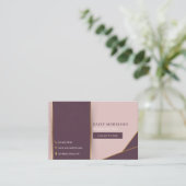 Moderne Blush Roze Make-up Artiest Haarsalon 6 Pun Klantenkaartje (Staand voorkant)