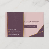 Moderne Blush Roze Make-up Artiest Haarsalon 6 Pun Klantenkaartje (Voorkant)