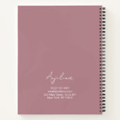 Moderne Blush roze minimalist met EMPIRE font Notitieboek (Achterkant)