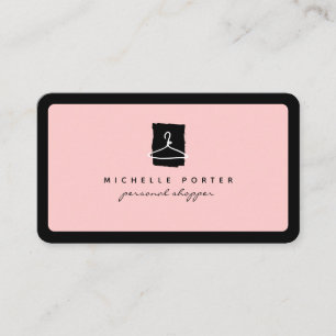 Moderne blush roze mode stylist personal shopper visitekaartje