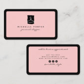 Moderne blush roze mode stylist personal shopper visitekaartje (Voorkant / Achterkant)