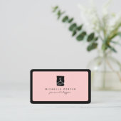 Moderne blush roze mode stylist personal shopper visitekaartje (Staand voorkant)