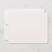 Moderne blush roze monogram briefpapier kaart (Achterkant)