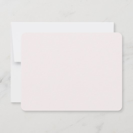 Moderne blush roze monogram briefpapier kaart (Achterkant)