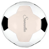 Moderne Blush Roze Naam Voetbal (Gedraaid)