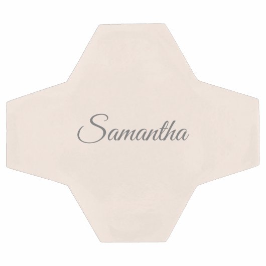 Moderne Blush Roze Naam Voetbal (Enkel)