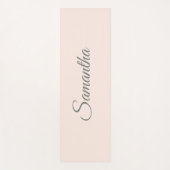Moderne Blush Roze Naam Yoga Mat (Voorkant)