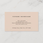 Moderne Blush Roze QR Code Logo Visitekaartje (Achterkant)