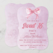 Moderne Blush roze roze roodroze 16-jarige verjaar Kaart (Voorkant / Achterkant)