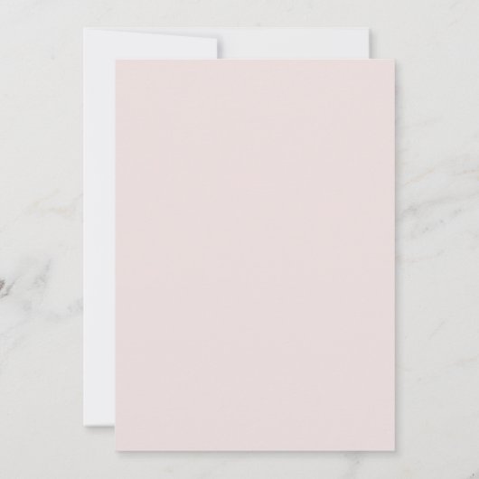 Moderne Blush Roze Rozen Bruiloft Kaart (Achterkant)