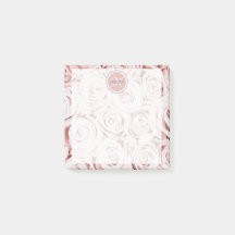Moderne blush roze rozen gepersonaliseerd