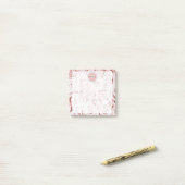 Moderne blush roze rozen gepersonaliseerd post-it® notes (Op bureau)