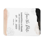 Moderne Blush roze Save the Date Magneet (Horizontaal)
