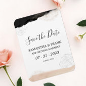 Moderne Blush roze Save the Date Magneet