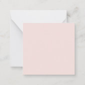 Moderne Blush Roze Script Aangepaste Leraren Notitiekaartje (Achterkant)