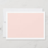 Moderne Blush roze stripes | Gewoon gehuwde foto Aankondiging (Achterkant)