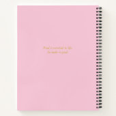 Moderne Blush roze Typografie Blank RecipJournal Notitieboek (Achterkant)