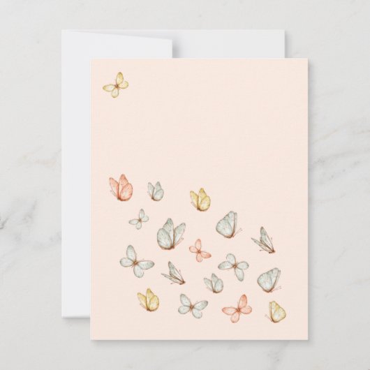 Moderne  blush roze vlinders zonder blozen (Achterkant)