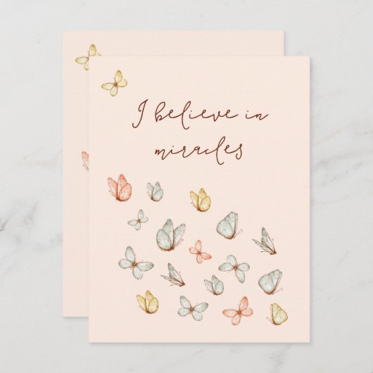 Moderne  blush roze vlinders zonder blozen (Voorkant / Achterkant)