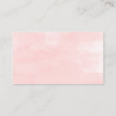 Moderne blush roze waterverf bruiloft website informatiekaartje (Achterkant)