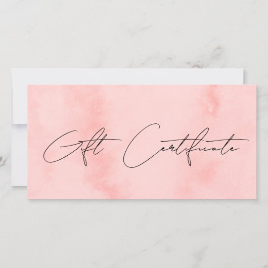 Moderne blush roze waterverf make-up & haar (Voorkant)