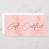 Moderne blush roze waterverf make-up & haar (Voorkant / Achterkant)