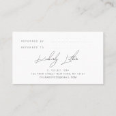 Moderne blush roze waterverf make-up & haar aanbevelingskaartje (Achterkant)