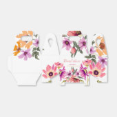 Moderne blush roze wilde bloem #4 vrijgezellenfees bedankdoosjes (Uitgevouwen)