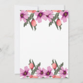 Moderne blush roze wilde bloem #4 vrijgezellenfees kaart (Achterkant)