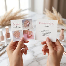 Moderne Blush Roze Witte 3 Foto Nagel Salon