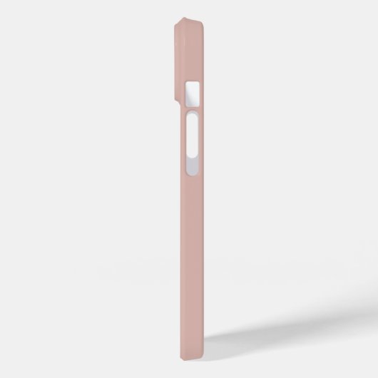 Moderne Blush Roze Witte Monogram Naam Case-Mate iPhone Case (Achterkant / Links)