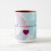 Moderne Blush Roze Zachte Mint Gouden Luxe Collect Mok (Midden)