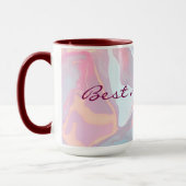 Moderne Blush Roze Zachte Mint Gouden Luxe Collect Mok (Links)