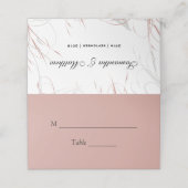 Moderne Blush roze zwendelaars Plaatskaartje (Buitenkant ongevouwen)