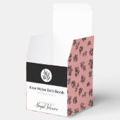 Moderne Blush Rozen & Leaves Line Art badbomdoos Bedankdoosjes (Geopend)
