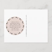 Moderne Blush Stippen Foto Afstuderen Uitnodigen Aankondigingskaart (Achterkant)