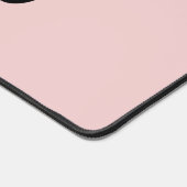 Moderne Blush Stof Roze Monogram en Naam Bureaumat (Hoek)