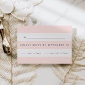 Moderne Blush Stripe RSVP