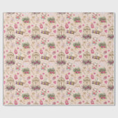 Moderne Blush Tea Party Cadeaupapier (Vlak)