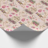 Moderne Blush Tea Party Cadeaupapier (Hoek)