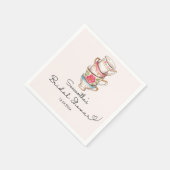 Moderne Blush Thee Party Bruiloftsborrel Servet (Hoek)