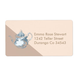 Moderne Blush theepot | Tea Party | Aangepast adre Etiket