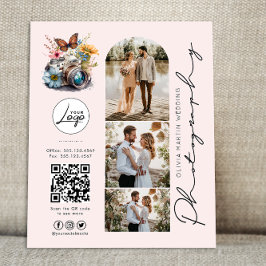 Moderne Blush Trouwfotografie Prijzen Flyer