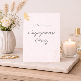 Moderne Blush Verlovingsfeest Uitnodiging