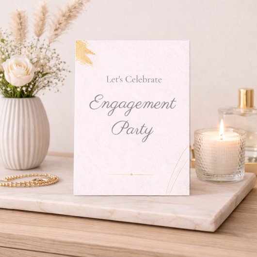 Moderne Blush Verlovingsfeest Uitnodiging