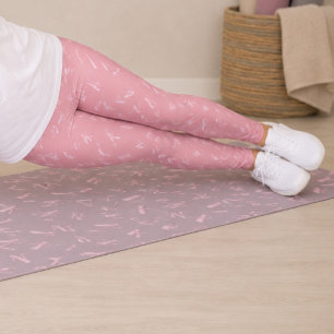 Moderne Blush Waterverf Roze Letter Patroon Leggings
