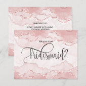 moderne blush zal je mijn bruidsmeisje zijn ? kaart (Voorkant / Achterkant)