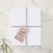 Moderne Blush Zwarte Script Trouw Bruiloft Favor Cadeaulabel (Met Touw)