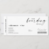 Moderne boarding pass verrassingsvliegticket (Voorkant)